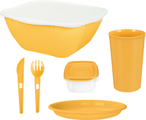 Набор для пикника Phibo, 19 предметов на 4 персоны, пластик