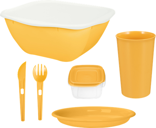 

Набор для пикника Phibo, 19 предметов на 4 персоны, пластик