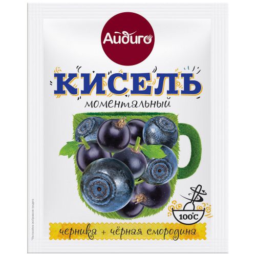 

Кисель моментальный Айдиго черника-черная смородина 30 г
