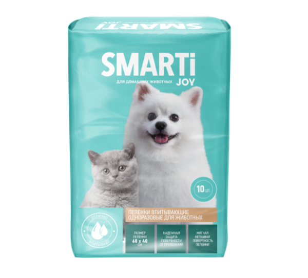 Пеленки для животных Smarti 60x40см 10шт