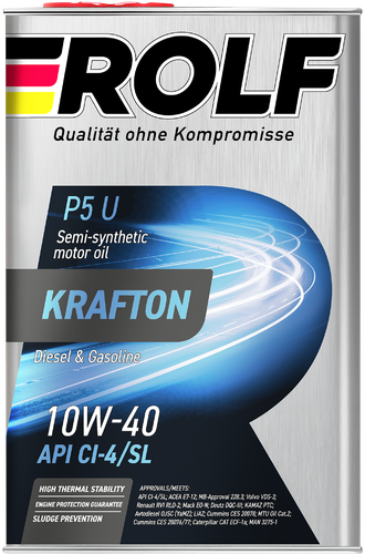 

Моторное масло Rolf Krafton P5 U 10W-40, 4 л