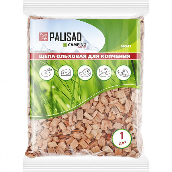 Щепа Palisad ольховая для копчения 1 л