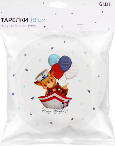 

Тарелки одноразовые Cool 18 см бумажные 6 шт дизайн в ассортименте