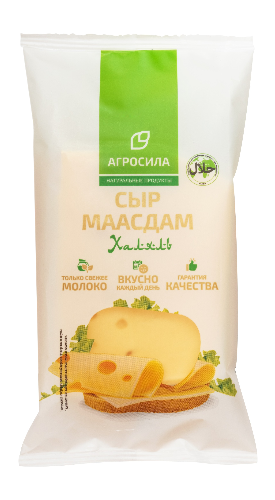 

Сыр Агросила Маасдам 45% Халяль 180 г