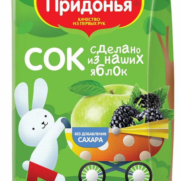 Сок Сады Придонья Яблоко-ежевика с 6 месяцев 125 мл