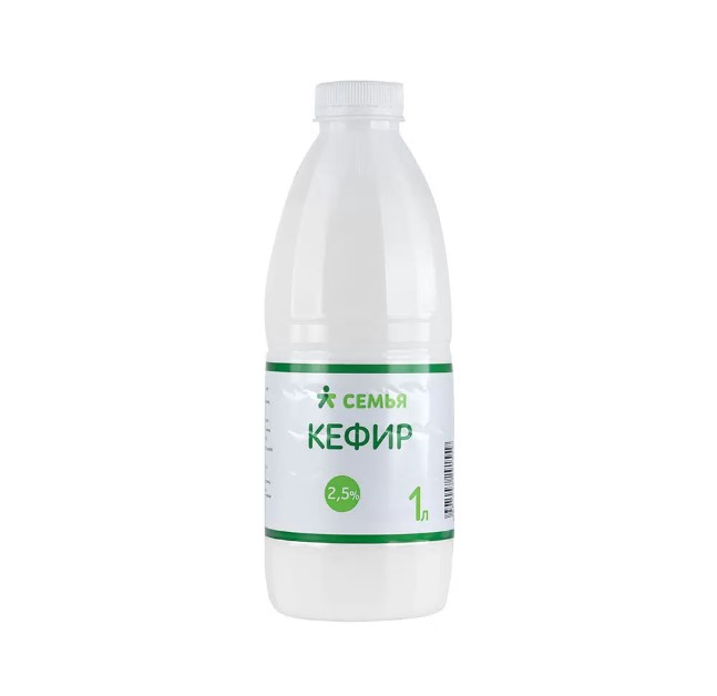 

Кефир Семья 2.5% 1 л