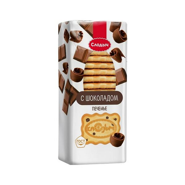 Печенье сахарное Слодыч с шоколадом вес 390 гр. Слодыч БЕЛАРУСЬ