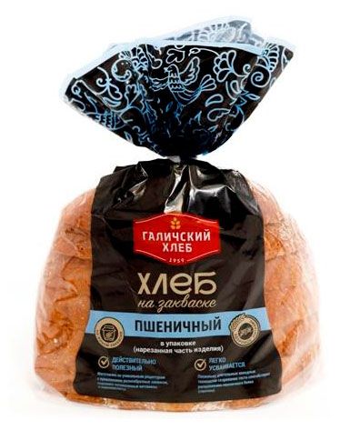 

Хлеб Галичский хлеб Пшеничный на закваске нарезка 400 г