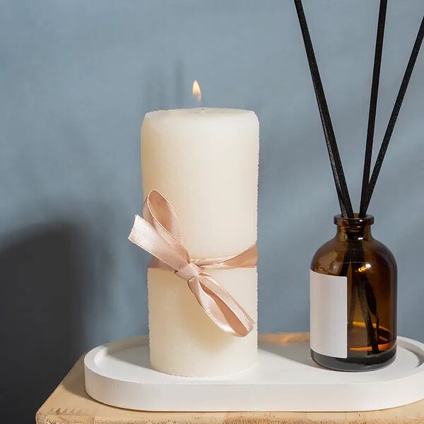 Свеча с бантом, в ассортименте