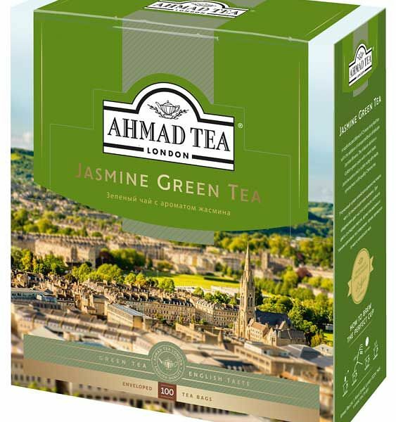 Чай зеленый байховый Ahmad Tea с жасмином в пакетиках 100 пак 200 г