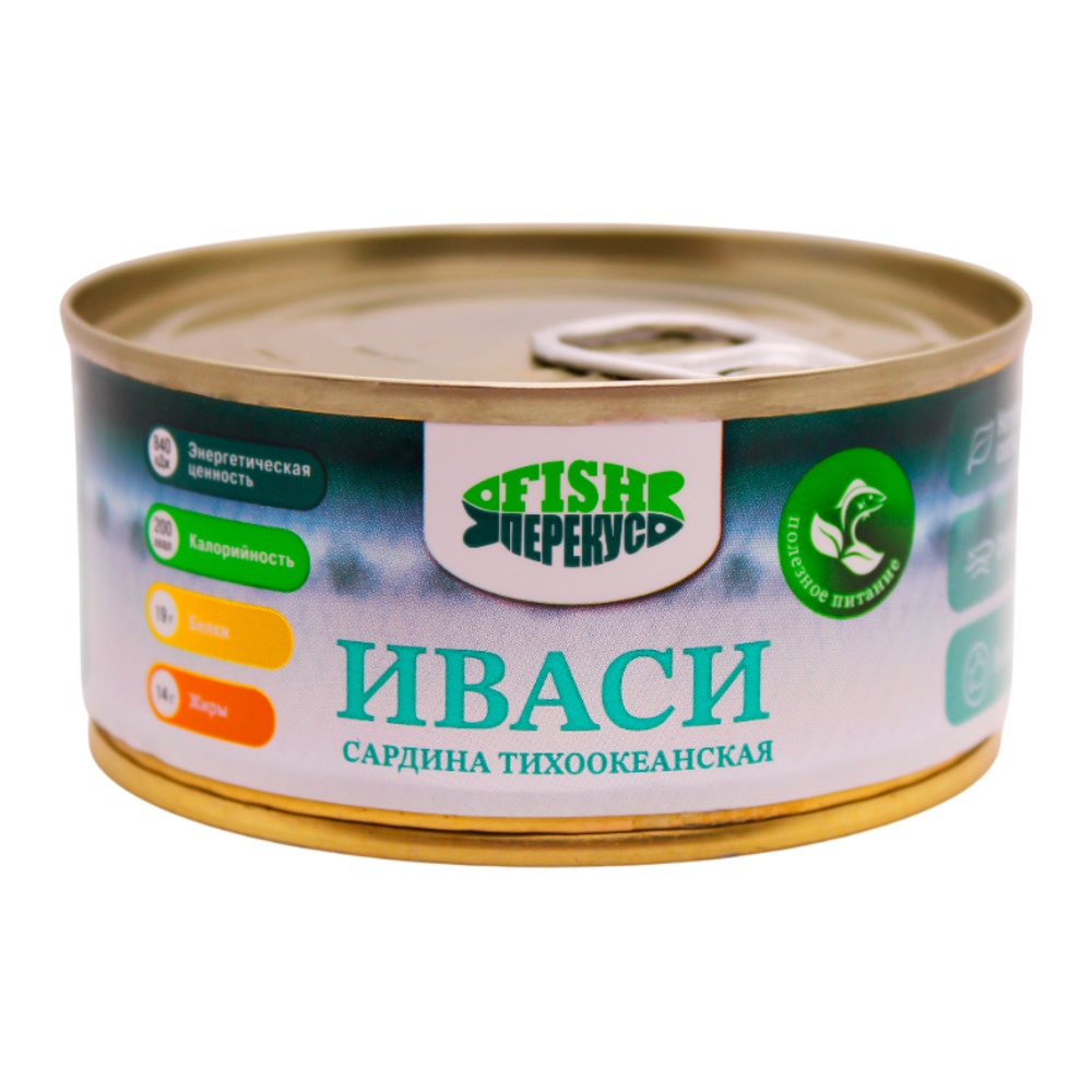 

Сардина иваси Fish-перекус тихоокеанская натуральная 160 г