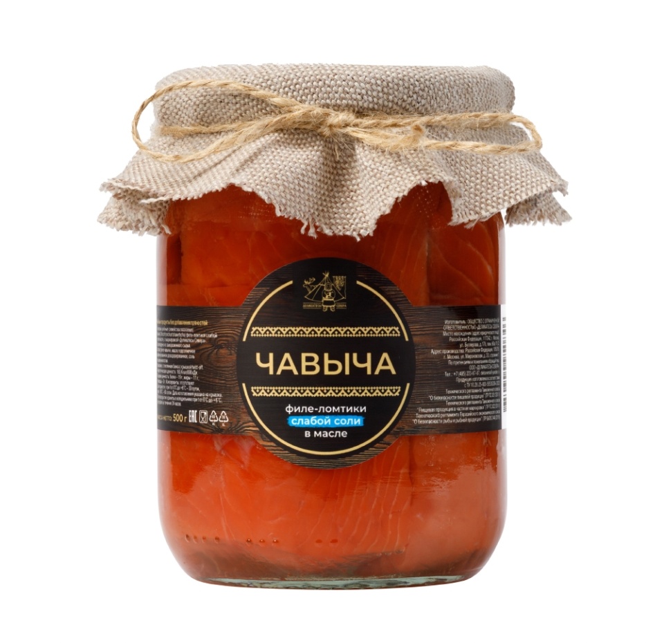 

Чавыча филе-ломтики Деликатесы Севера слабосоленые в масле 500 г