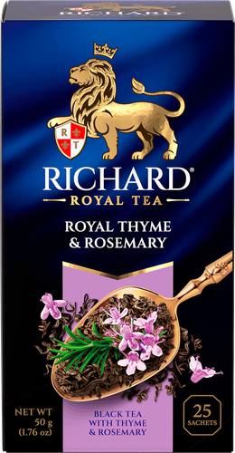 

Чёрный чай Richard Royal Thyme & Rosemary Королевский чабрец и розмарин 25 шт. х 2 г