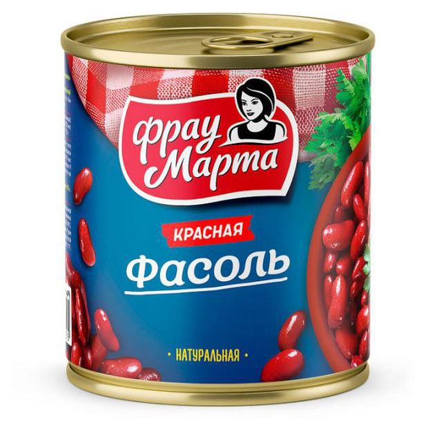 

Фасоль Фрау Марта красная в собственном соку 310 г