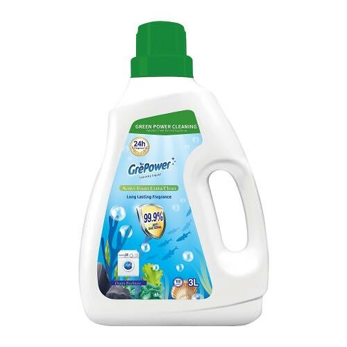 Средство для стирки Grepower антибактериальное жидкое Свежесть океана 3 л