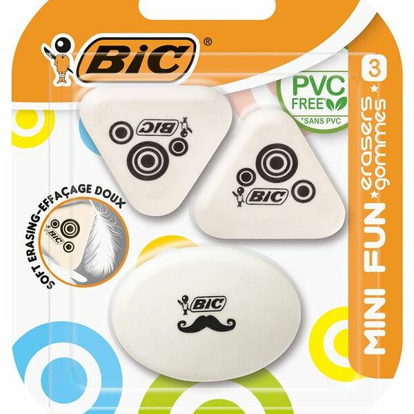 Ластик из синтетического каучука Bic Mini Fun 3 шт