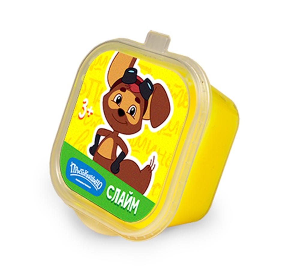 

Игрушка-антистресс слайм Простоквашино, цвет жёлтый, Slime, 1 шт