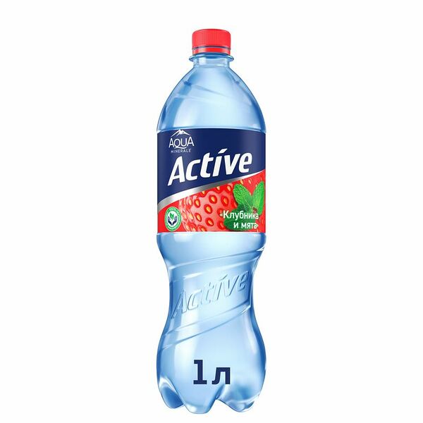 Вода негазированная Aqua Minerale Active Клубника и мята 1 л