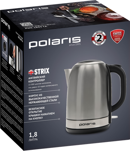 

Чайник электрический Polaris PWK 1899 CA серебристый 1.8л