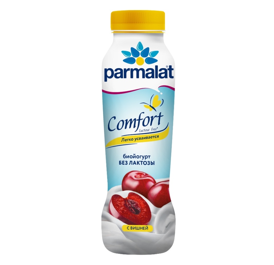 

Биойогурт питьевой Parmalat Комфорт вишня безлактозный 1.5% 290 мл