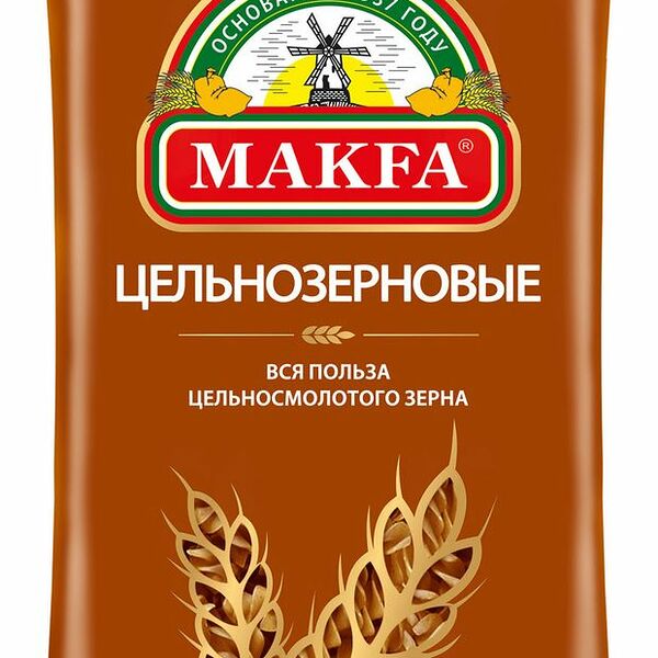 Макаронные изделия Makfa Спирали короткие цельнозерновые