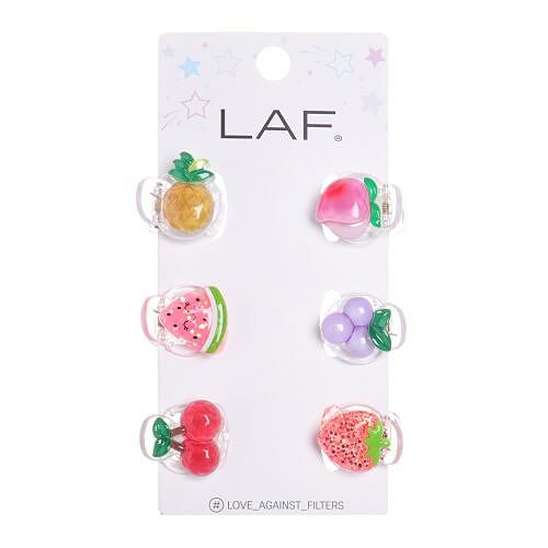 Набор мини-крабов Laf для волос Фрукты 6 шт