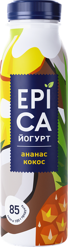 

Йогурт питьевой Epica Ананас-кокос 2.6% 260 г