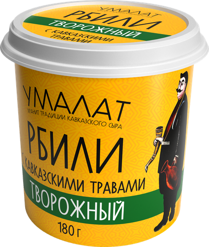 

Сыр творожный Умалат Рбили с кавказскими травами 65% БЗМЖ 180 г
