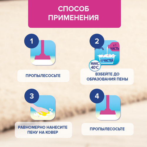 

Шампунь для ковров Vanish Gold для ручной чистки 450 мл