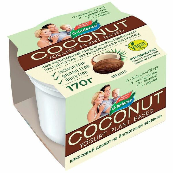 Десерт G-Balance кокосовый с йогуртовой закваской оригинальный 170 г