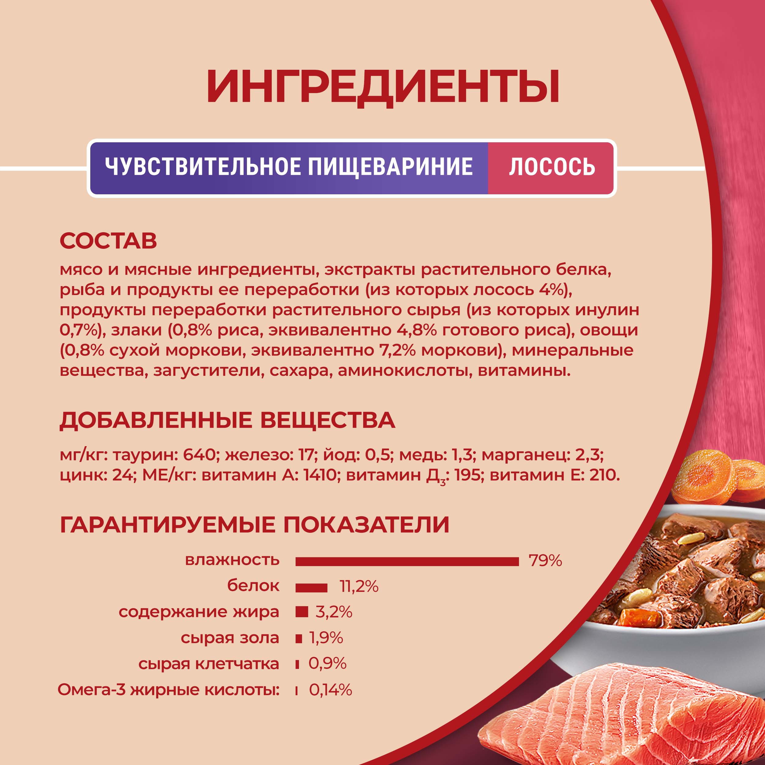 

Влажный корм Purina One Мини Чувствительное пищеварение для взрослых собак мелких пород, с лососем, рисом и морковью в подливе 85 г