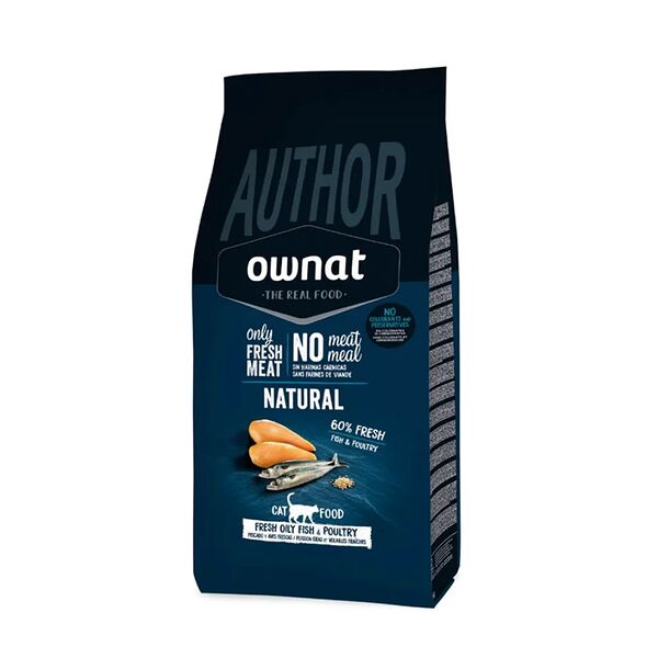 Сухой корм Author Ownat для кошек, с жирной рыбой и свежим мясом домашней птицы для стерилизованных и кастрированных, 1.5 кг