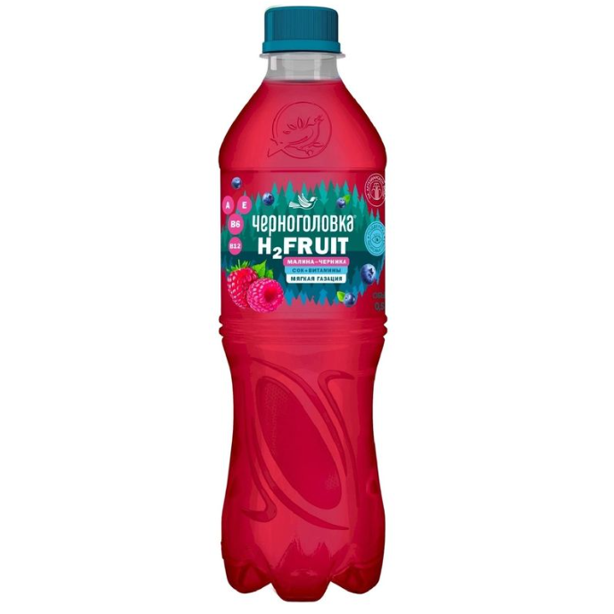 

Вода газированная Черноголовка H2 Fruit с соком малины и черники 0.5 л