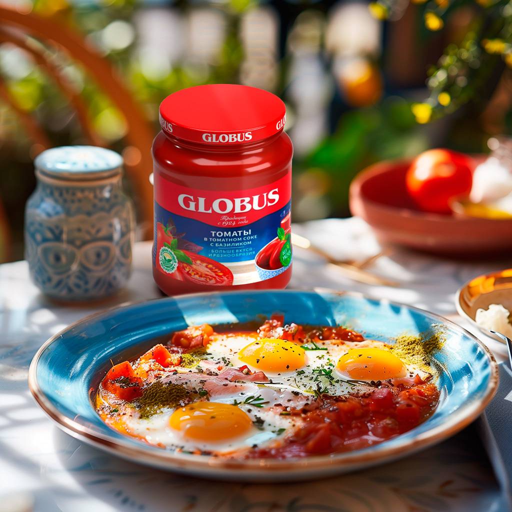 

Томаты консервированные Globus в собственном соку с базиликом 720 мл