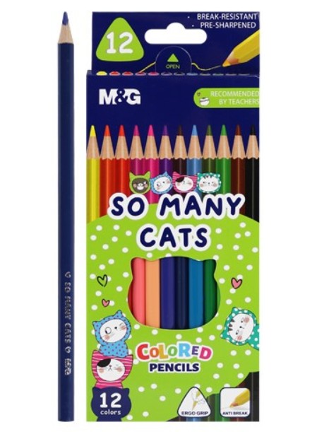 

Карандаши цветные M&G So Many Cats, 12 цветов