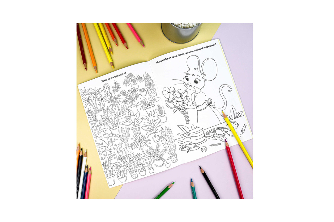 

Раскраска для детей Феникс+ с заданиями и наклейками А5 Животные