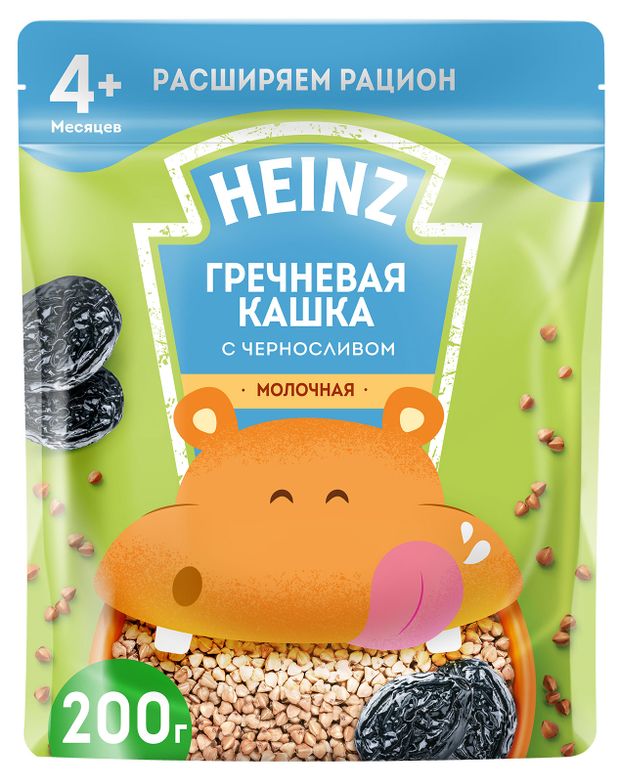 

Каша детская Heinz Я Расту молочная гречневая с черносливом с Омега 3 с 4 месяцев 200 г