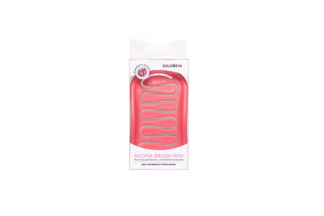 

Арома-расческа Solomeya Wet Detangler Brush Oval Strawberry с ароматом Клубники мини 1 шт.