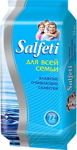

Салфетки влажные Salfeti Family Comfort очищающие 72 шт.