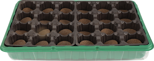 

Мини-парник для выращивания рассады с торфяными таблетками 41 мм 24 шт., кассета, лоток и крышка, арт. 64339