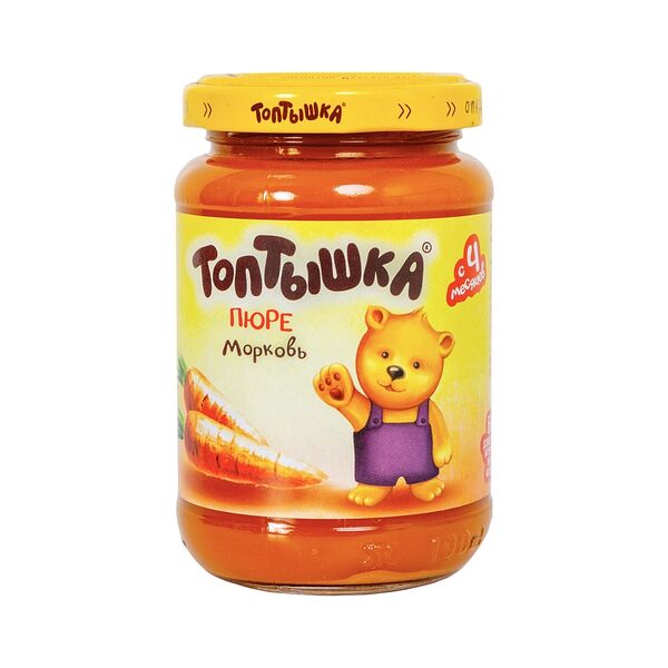 Пюре морковное вес 190г ДП с 4 мес Топтышка