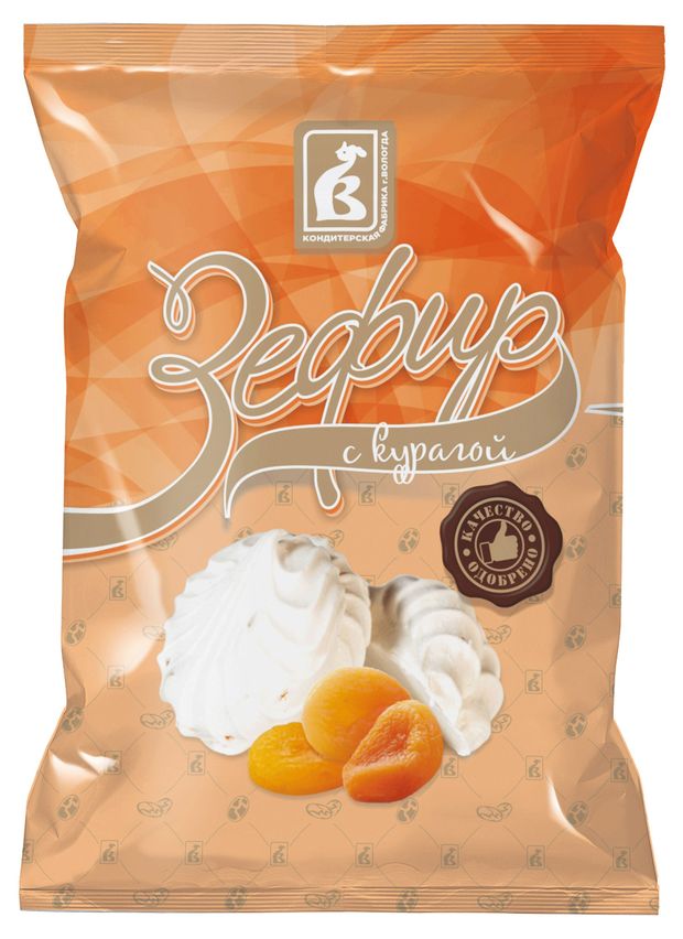 

Зефир КФ Вологда с курагой, 250 г