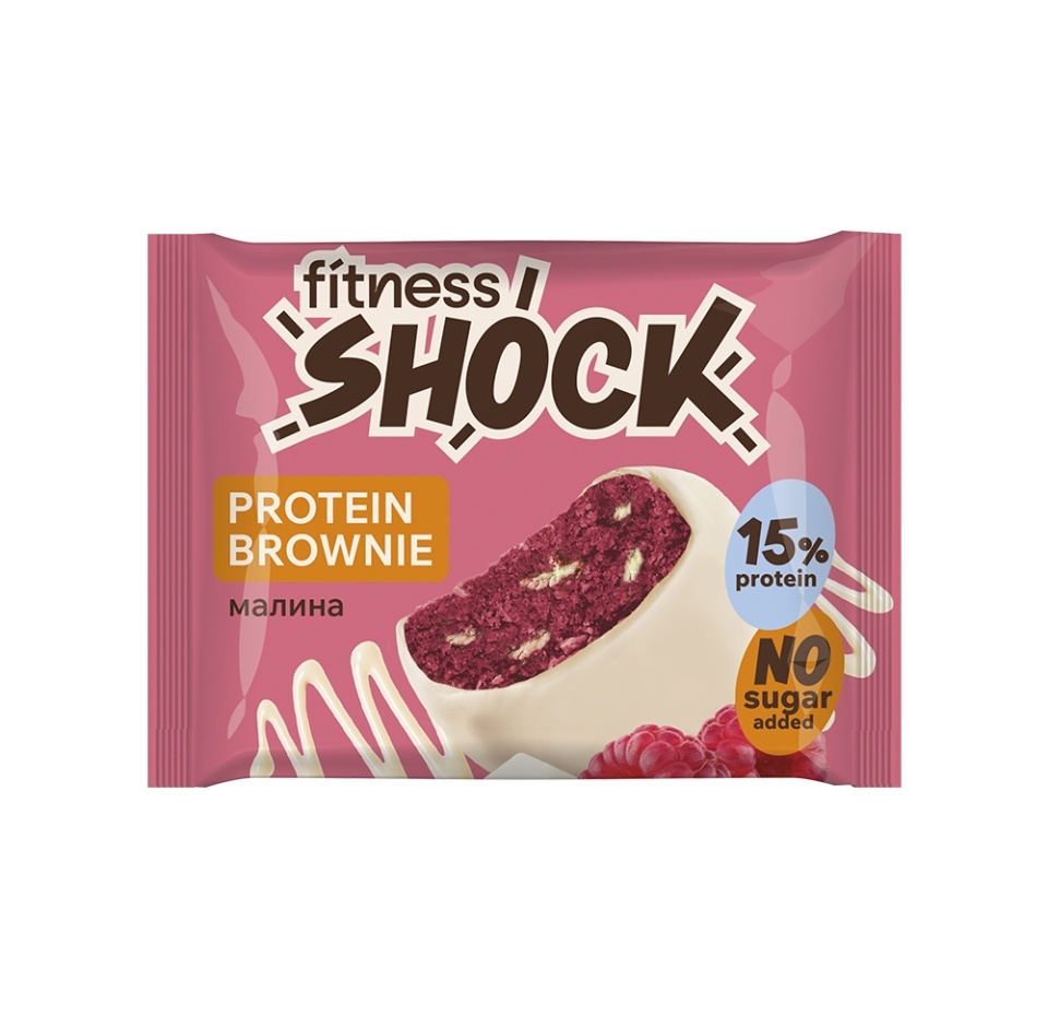 

Бисквит протеиновый FitnesShock Брауни Малина (без сахара) 50 г