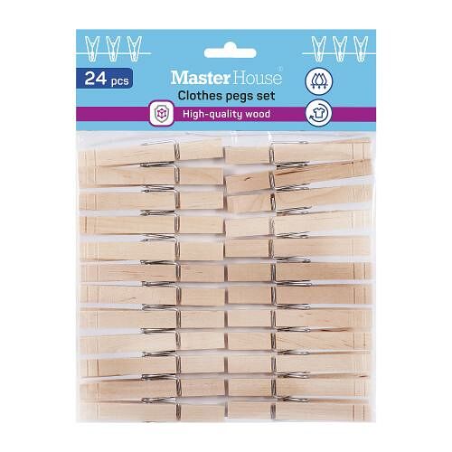 Набор прищепок Master House деревянных Воробушки 24 шт.