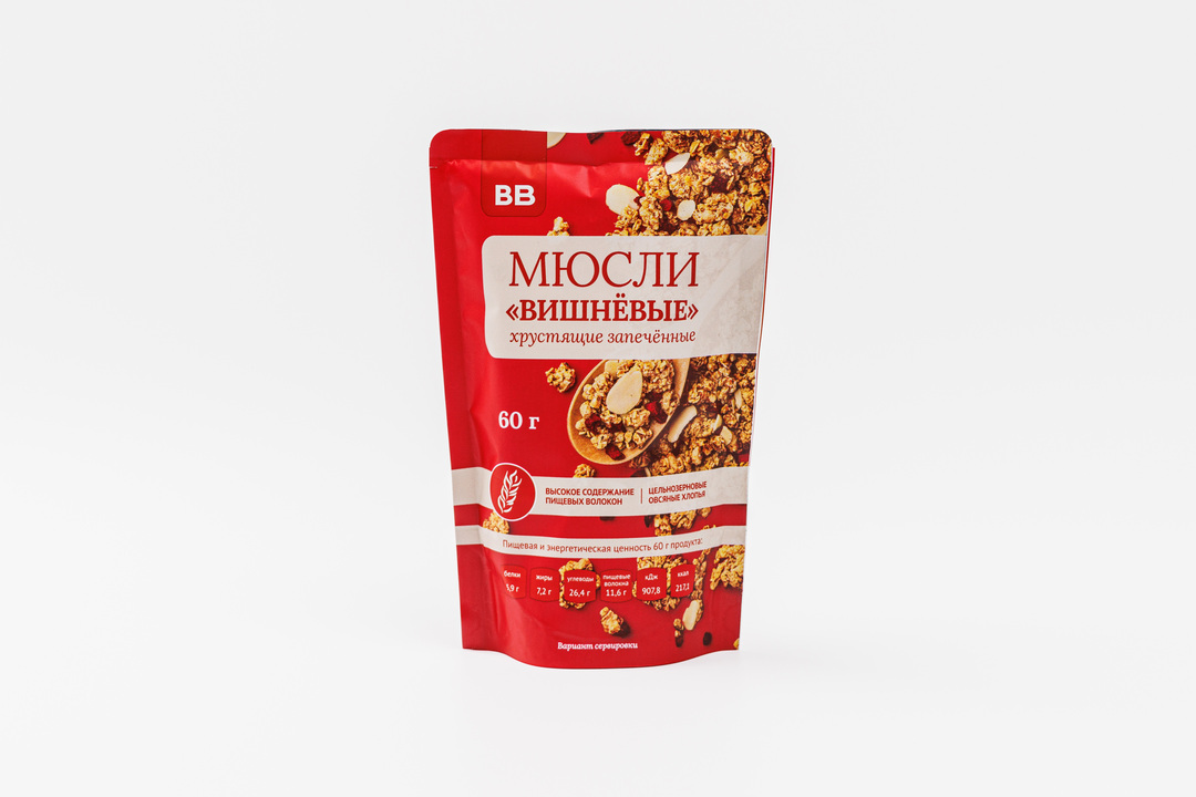 

Мюсли ВкусВилл Вишневые хрустящие запеченные 60 г