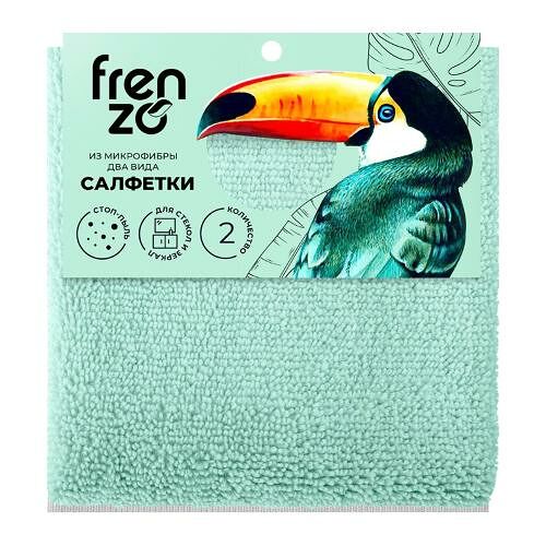 Салфетки для стёкол и зеркал Frenzo Toucan 30х30 см 2 шт.