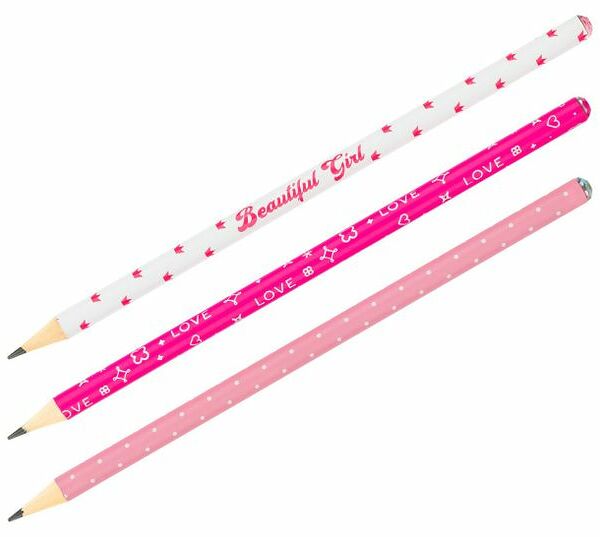 Карандаш чернографитный Meshu Sweet girl HB, дизайн в ассортименте, 1 шт.