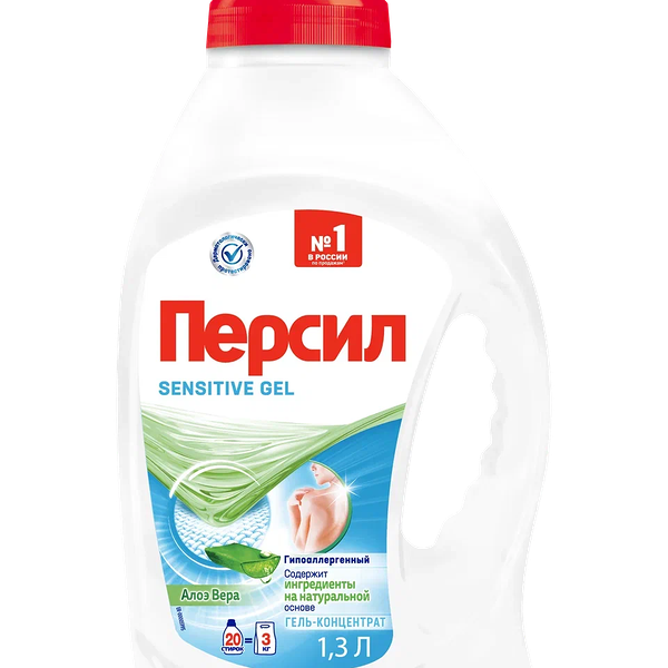 Гель для стирки Персил Sensitive для чувствительной кожи алоэ 1.3 л