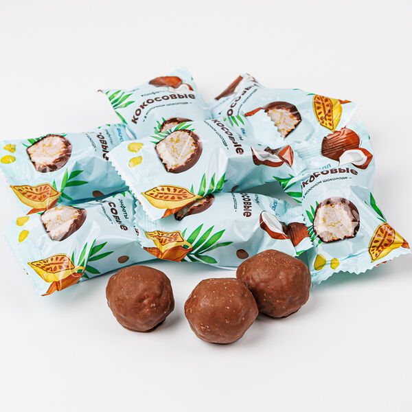 Кокосовая конфета ВкусВилл в молочном шоколаде вес