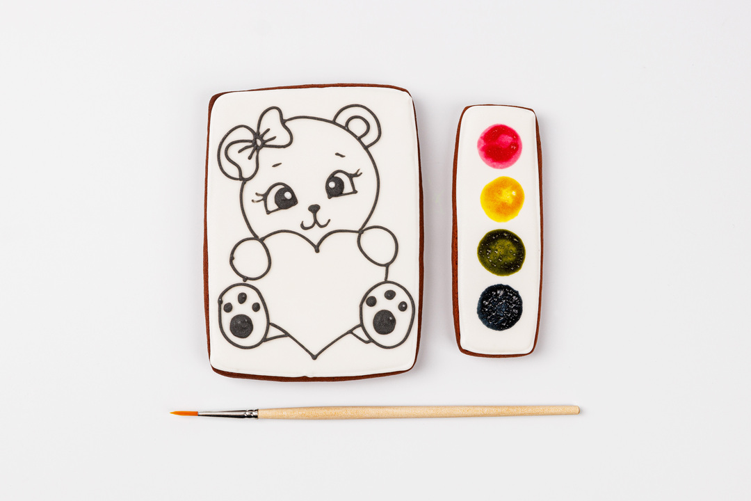 

Набор из пряников ВкусВилл для раскрашивания Вкусная Акварель дизайн рисунка в ассортименте 130 г